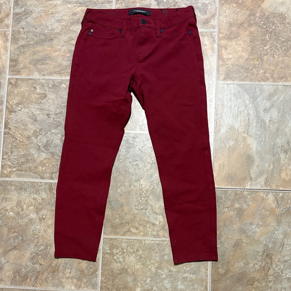 Liverpool Jeans Company Burgundy Denim